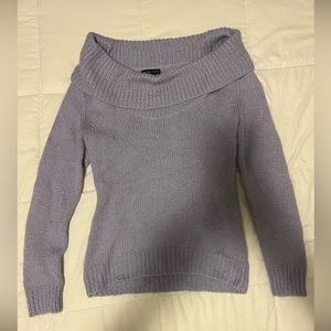 New York&Company purple off shoulder sweater